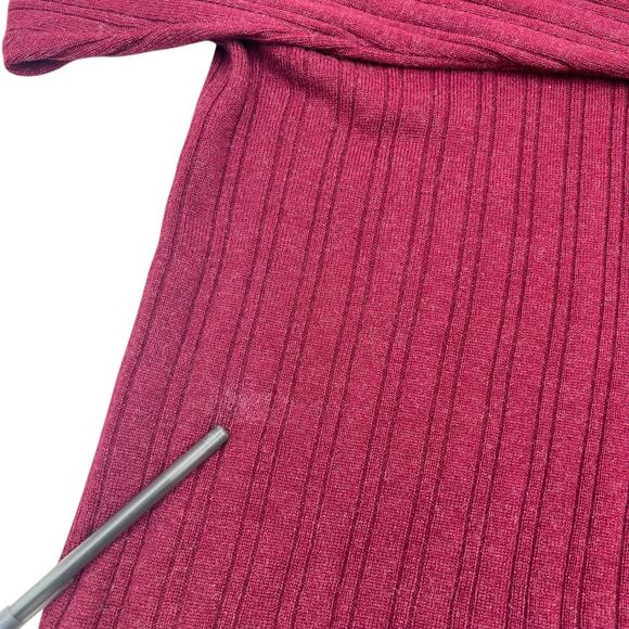 Poeta Moda Mens Vintage 90s Burgundy Cashmere Silk V-Neck Sweater Sz S - Picture 2 of 11